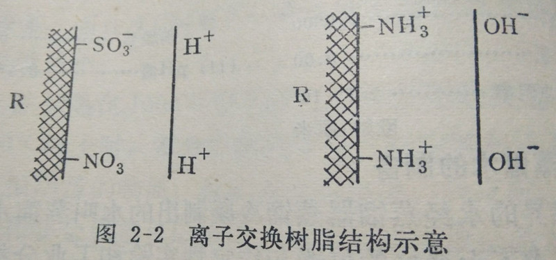 離子交換樹結(jié)構(gòu)示意