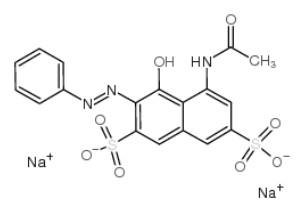 偶氮熒光桃紅分子式結構圖